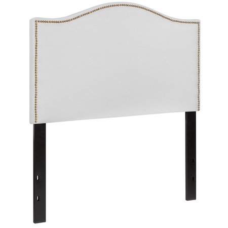 Flash Furniture Headboard, Twin Size, White Fabric HG-HB1707-T-W-GG